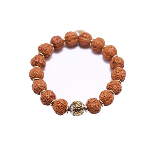 Authentic Handmade Rudraksha Bracelet 5Mukhi is Suitable for Meditation Yoga and Chanting- Gift Pack
