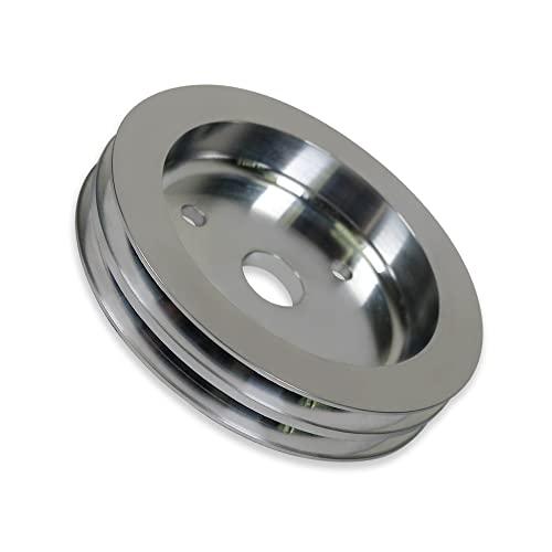 Demotor Performance For Sbc Chevy Aluminum Crank Pulley Double 2 Groove For Short Water Pump Swp 350 400 #TOP4
