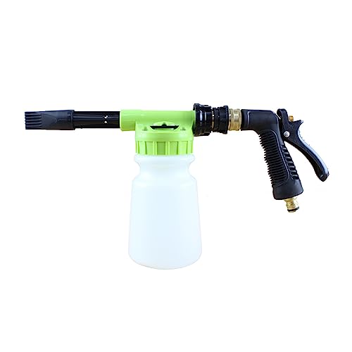Yirdapall 洗車フォームガン シャワーヘッド 高?フォームガン 1L 散水ノズル 水 泡切り替え 6段階調整可能 洗車 ホース ノズル 泡 フォームガン フォームガン スーパーフォームガン カー用品 洗車工具 多機能