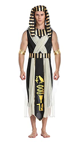 Image of Ulalaza Women's Cosplay Costume Cleopatra Greek Goddess Ancient Roman Warrior Uniform Outfit for Halloween Party