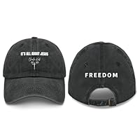 YFKFYTG ITS All About Jesus Charlie Kirks Hat for Men Funny Dad Hat Birthday Gifts for Men