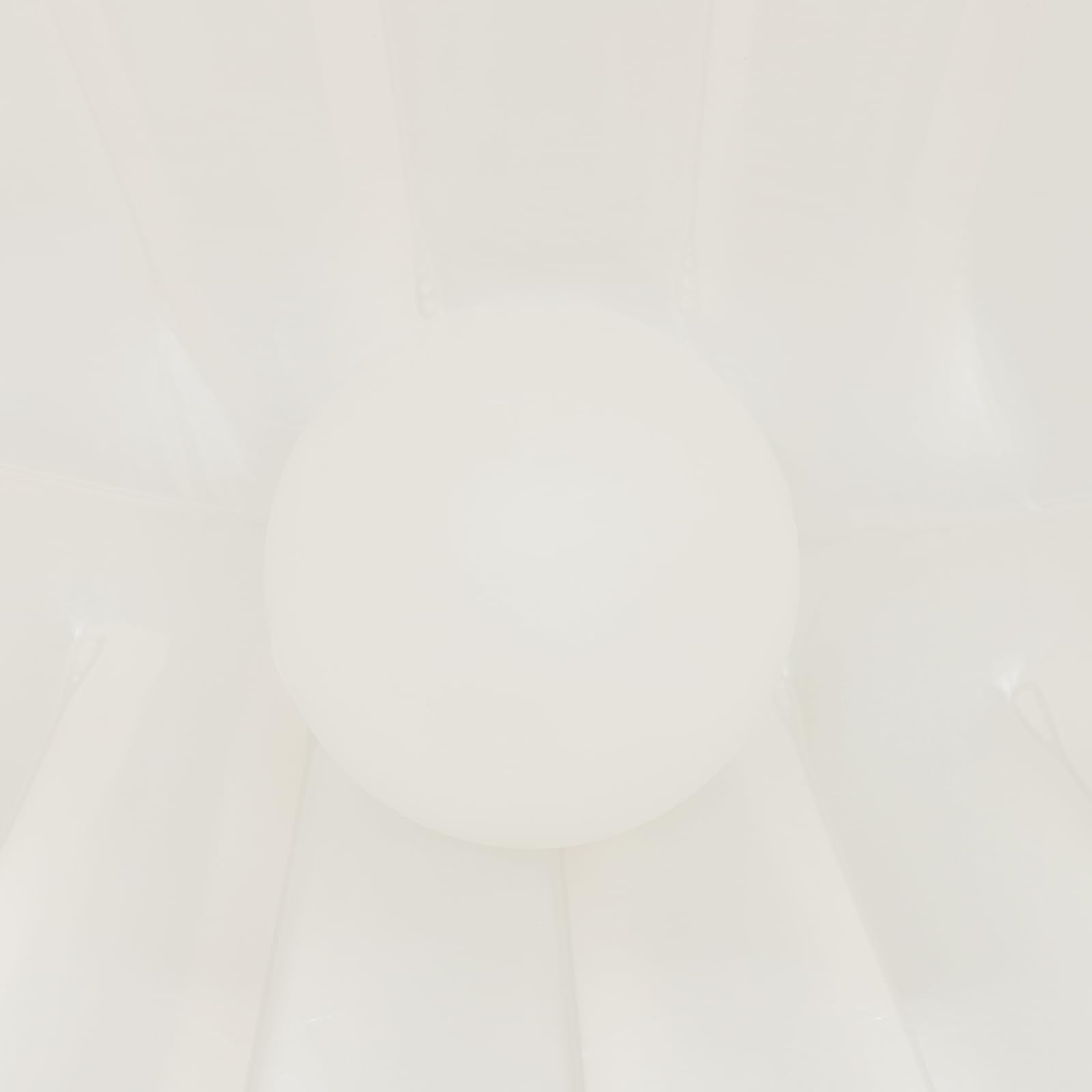 Galleggiante gonfiabile a forma di conchiglia, 120 x 120 x 120 cm, portata 100 kg, con palla di perle e maniglie, in PVC, per piscina, spiaggia, feste, extra spesso, bianco