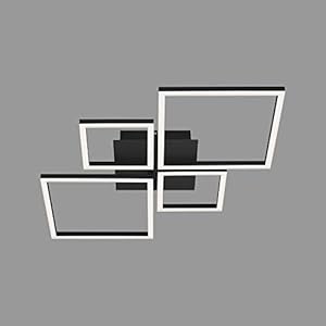 Briloner Leuchten – LED plafondlamp draaibaar, plafondlamp dimbaar, 48 Watt, 4.000 lumen, 3.000 Kelvin, zwart, 750x470x73mm (LxBxH), 3128-015