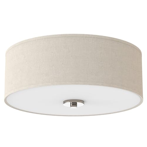 Progress Lighting P3713-09 Inspire Two-Light Flush Mount, Brushed Nickel