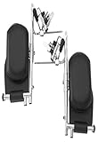 Medline Wheelchair Elevated Legrests with Composite Footplates and Black Vinyl Calf Pads (Pack of 2)