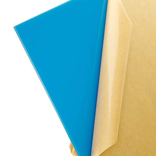 Image of 1 /8 inch (3mm) Solid Baby Blue Ocean Light Blue 12 inchx24 inch Acrylic Plexiglass Sheet Cast 0.118 inch Thick #2648 AZM
