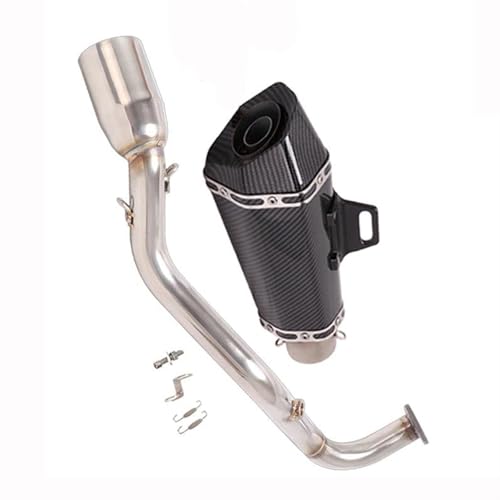 スリップオン 51mm フルシステム オートバイ排気エスケープ モト フロントリンクパイプ マフラー に適合するNMAX 125 155 NMAX155 2020 2021 2022用