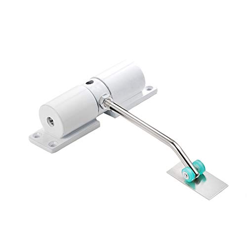 chiudiporta automatico. Chiudiporta Chiusura silenziosa automatica Chiusura idraulica invisibile for uso domestico Chiudiporta semplici piccoli Chiudiporta a molla con chiusura tampone(White)