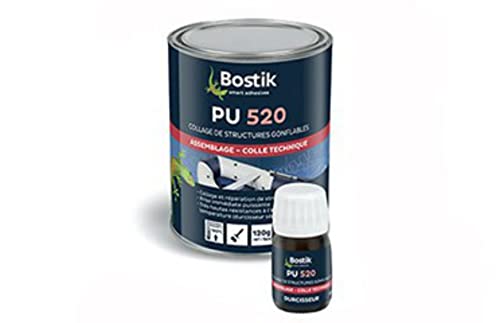 Bostik Colle Contact Liquide 750ml PU520 + durcisseur séparé 30ml, spécial Structures gonglables, Hautes Performances