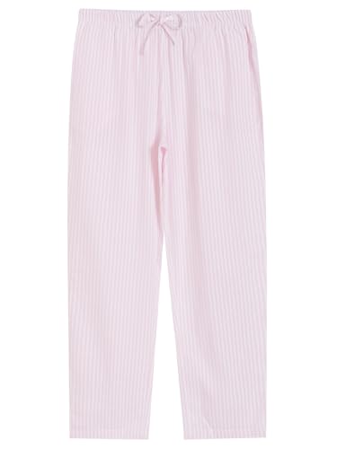 Image of Latuza Women's Cotton Long Sleeve Pajama Set Seersucker Button Down Pj Set