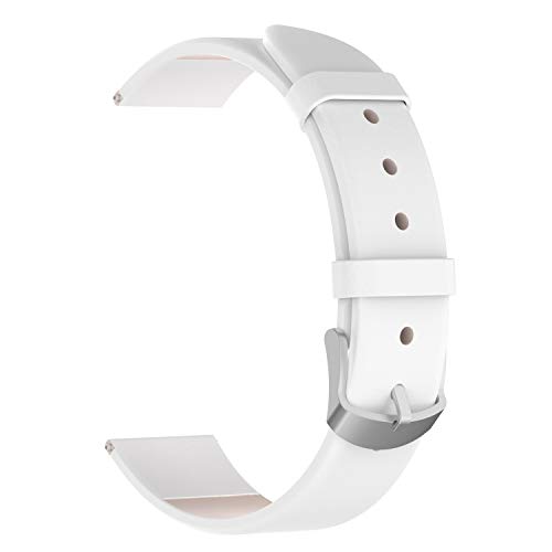 DHK RETAIL For Huawei Watch GT 4 41mm Replacement Strap 18mm PU Leather Watch Band - White