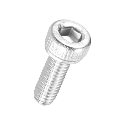 Kozelo 100pcs Tornillos de Cabeza Hexagonal - [M2-0.4 x 8mm] Acero Inoxidable 304 Totalmente Roscado Allen Tornillo para Motor Eléctrico Ventilador Impresión 3D Reparación, Plateado