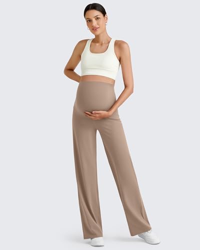 Image of G4Free Women's Maternity BareFeel Wide Leg Yoga Pants