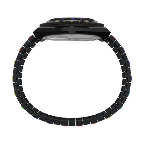 Image of TIMEX Diver Inspired Analog Watch for Women with Black Round Dial & Black Stainless Steel Bracelet Band Water Resistant Women's Wrist Watches - TW2V65900UJ