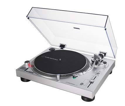 AT-LP 120X USB SILVER - giradischi manuale a trazione diretta con braccio ad 'S'