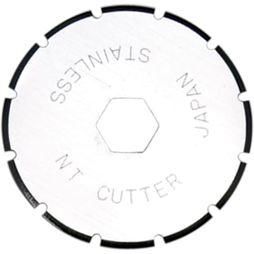 NT Cutter 28mm Rotary Perforating Blades for Rotary Cutter, 2-Blade/Pack, 1 Pack (BS-28P)