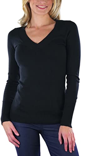 Image of ToBeInStyle Women's Classic Long Sleeve V-Neck Pullover Sweater