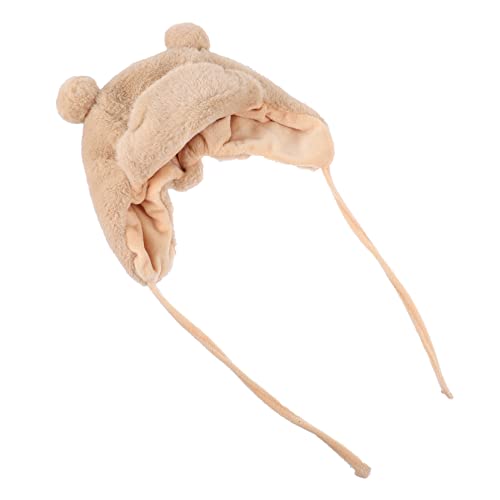 BESPORTBLE Plush Ear Flap Hat for Boys and Girls – Warm Fleece Cartoon Winter Cap Ear Protection for Boys and Girls – Cute and Cozy Headgear for Cold Weather Khaki