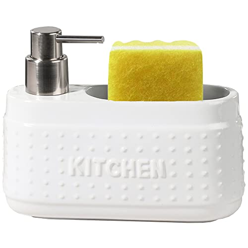 Weißer Spülmittelspender für Küchenspüle...