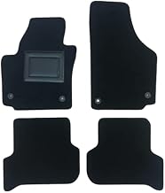 Seat Altea dal 2004 al 2015, 4 Tappetini in Moquette Nero Su Misura per OFFICINEMILANO. 2 Anteriori+2 Posteriori. Sistema di Fissaggio Compatibile con l'Originale. Fondo antiscivolo