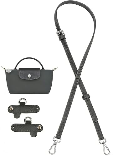 Image of Crossbody Strap for Longchamp Mini Bag, Leather Handbag Shoulder Strap Kit Adjustable for Mini Longcamp Tote Bag