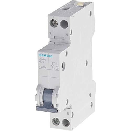 Siemens 5sy6 - Interruptor automático 70mm 10ka curva-b 1 polo+neutro 10a
