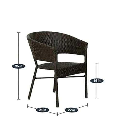 Image of Furniture |D-12 Patio|Indoor| Outdoor| Living Room | Balcony | Garden | Chair Table Set 2+1 (2 Chair + 1 Table)|Furniture Set |Coffee Chair Set|Powder Coated|(Black)