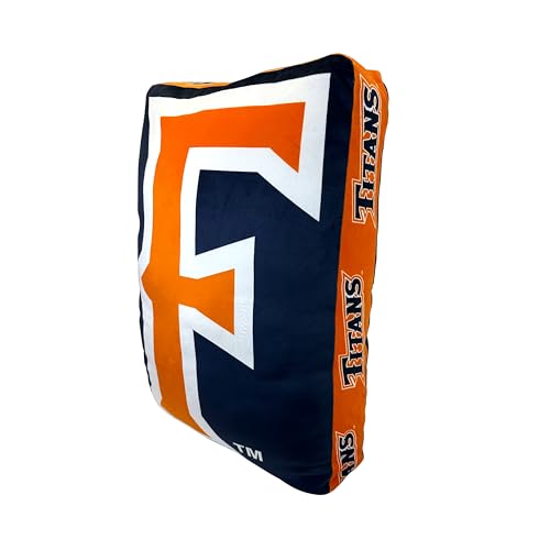 FANMATS NCAA Cal State Fullerton Titans XL Puff Plush Pillow – Plush Oversized Decorative Pillow for Couch & Bed