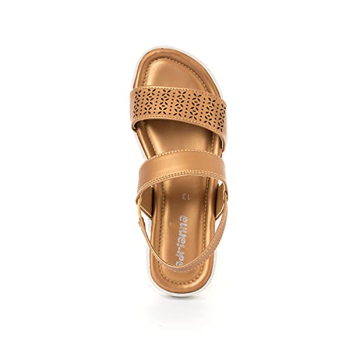 Image of Khadim's Adrianna Flat Platform Slingback Sandal for Girls (4.5-12 yrs)