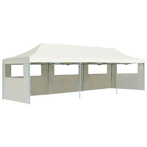 vidaXL Carpa Plegable Pop-up con 5 Paredes 3x9m Crema Toldo Cenador Marquesina