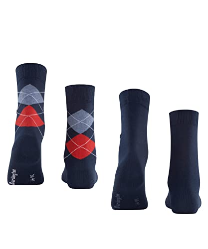 Burlington Ladies Socks Everyday Mix 2Er Pack - Rhomb And Uni, One Size (Us 6-9.5) (Marine (6120)) #TOP1