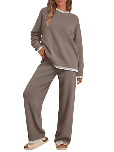 LILLUSORY 2 Piece Knit Lounge Sets Womens Matching Sweater Sets
