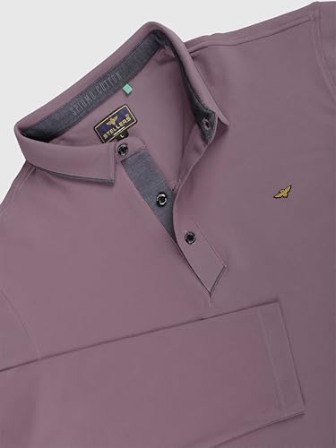 Image of STELLERS Men's Full Sleeve Polo T-Shirt | Premium Cotton | streatchable | Enzyme bio Washed | Feather Touch Feel | Sustainable