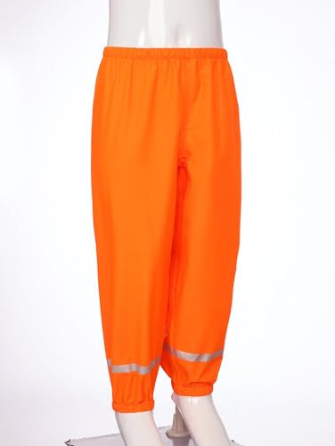 Little Kids Waterproof Rain Pants Lightweight Reflective Trousers Sports Outdoor Rainwear for Boys Girls4