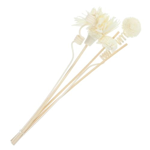 MALUGOGO Varillas difusoras de aceite esencial con aroma de flores secas para el hogar y la oficina, varillas de repuesto de ratán natural, adorno decorativo perfumado para sala y coche