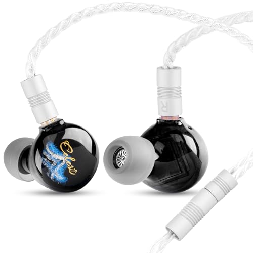 Image of QOA Kinera Celest Pandamon 2.0 in Ear Monitor for Musicians, HiFi Wired Earphone, Enhanced SPD2.0 BA Driver IEM Earphone with Resin Housing and Stainless Steel Panel, 2-Pin Detachable Cable(Black)