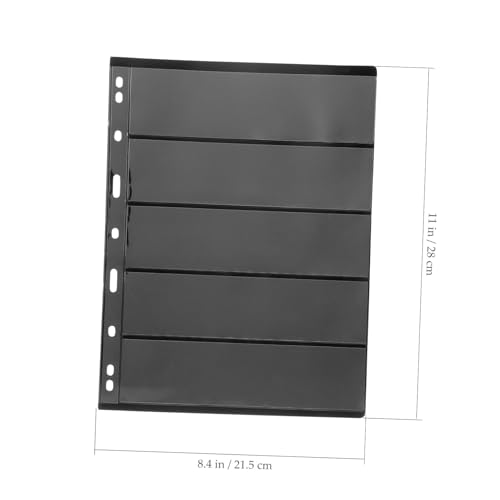 Hojas de Álbum de Sellos en PET Negro Reutilizables Diseñadas para Niños y Coleccionistas 3