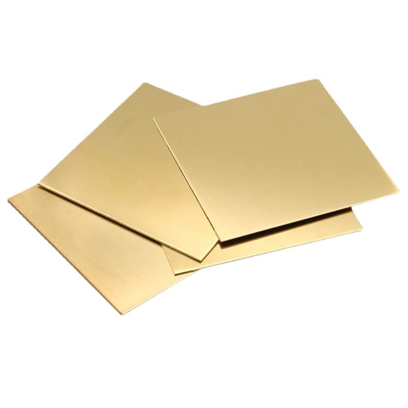 H62 Brass Sheet,Thickness 0.5/0.8/1/2/3/4 100x200mm Brass Plate Laser Cutting CNC Frame Model Mould DIY Contruction Brass Pad (2mm,100x200mm)