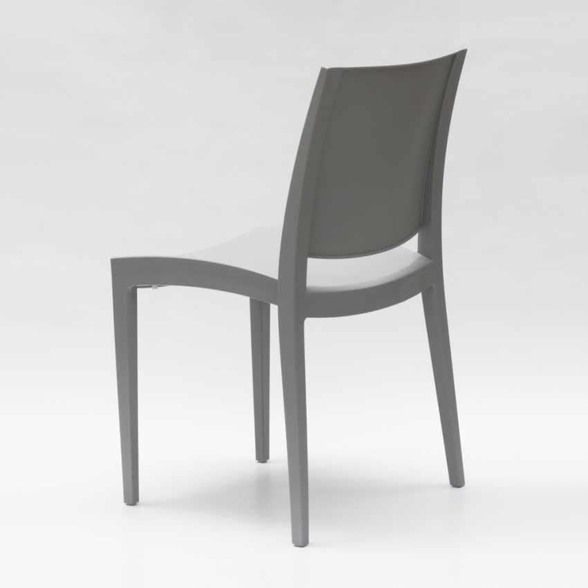 Grandsoleil S6225GP Green Boheme Trieste Greenpol-Sedia impilabile, 51 x 49 x 80 cm, Colore Perla, Polimerico Verde, Grigio Perlato