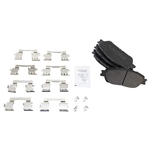 Image of TRQ Front Brake Pad and Rotor Set Semi Metallic Vented Rotors | For 2005-2015 Toyota Tacoma