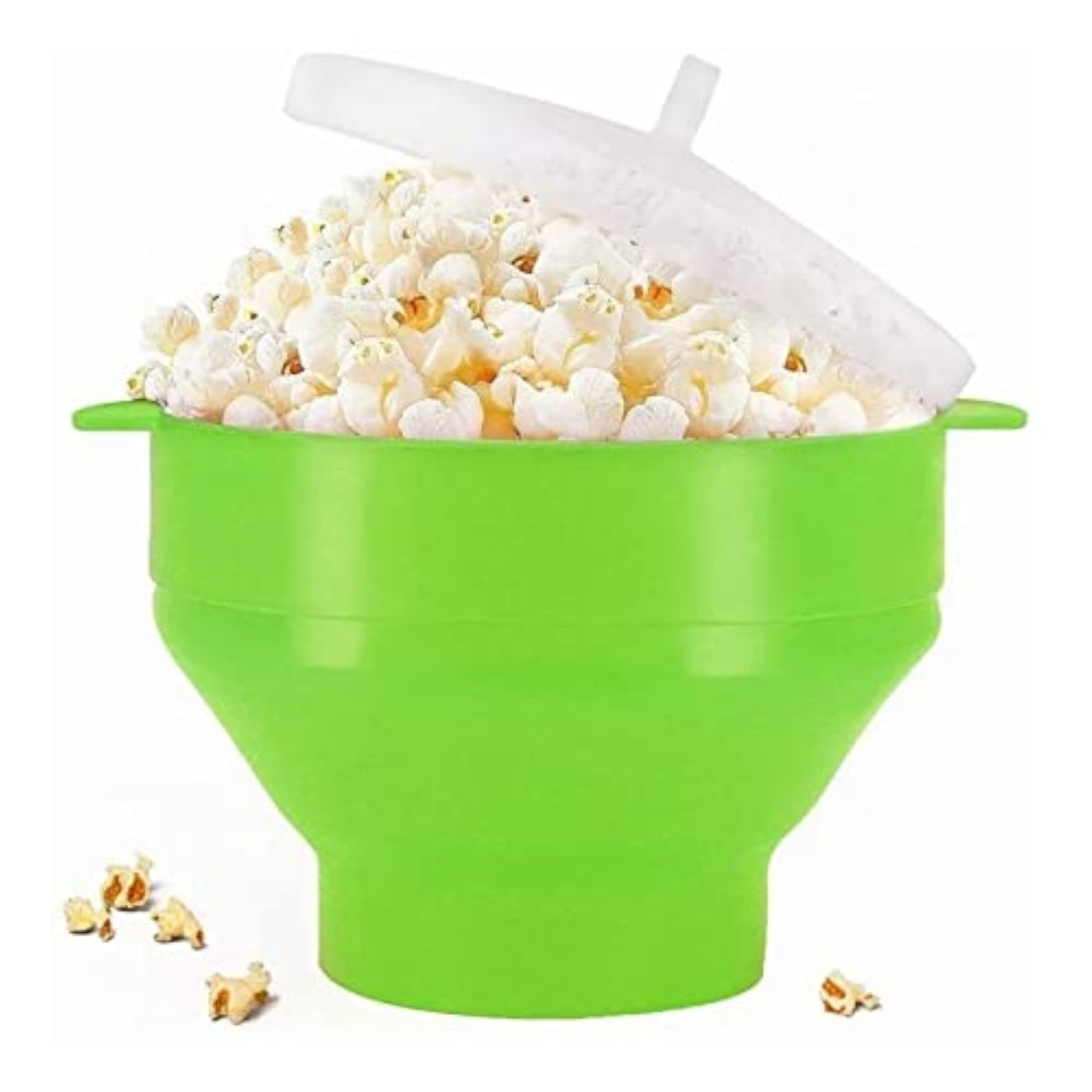 Portable Microwave Popcorn Maker with Handle Lid