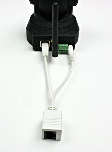 Inyector y divisor pasivo PoE Texas POE-IO-135 con conector DC de 1,35 mm x 3,5 mm y Ethernet 10/100 vía RJ45 miniatura 3