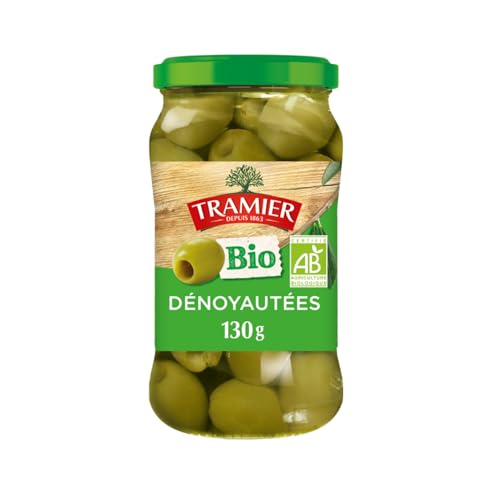 Olives vertes dénoyautées bio Tramier Halkidiki 3x130g