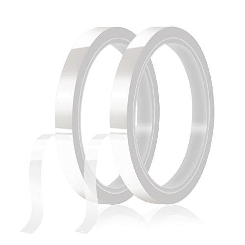 HTVRONT Heat Resistant Tape - 10mm X 33m Heat Press Tape 2 Rolls Heat Transfer Tape, No Residue Heat Sublimation Tape Heat Tape for Sublimation, Heat Press, HTV