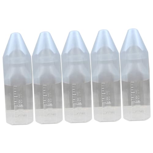 COSMEVIVI 5セット一次性ベビーミルクボトル ポータブル授乳用瓶 測定目盛り付き 新生児用使い捨てボトル 自宅や旅行に 衛生的で便利