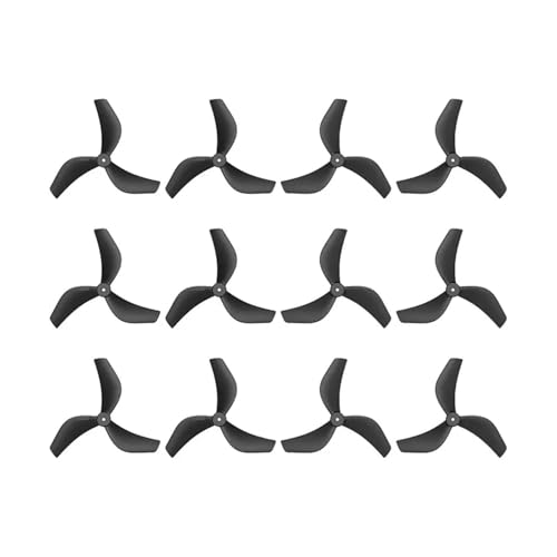For 2218 3-Impeller Propeller 1.5mm Shaft CW CCW Propeller Pavo20 Pro Brushless Quadcopter Frame Drone 4pcs/12pcs(12pcs-Black)