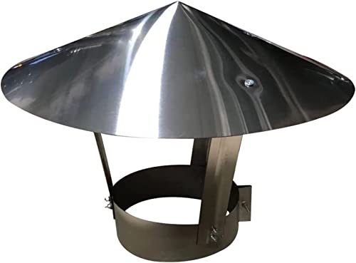 Chapeau de cheminée en acier inoxydable anti-oiseaux et anti-pluie pour tout combustible