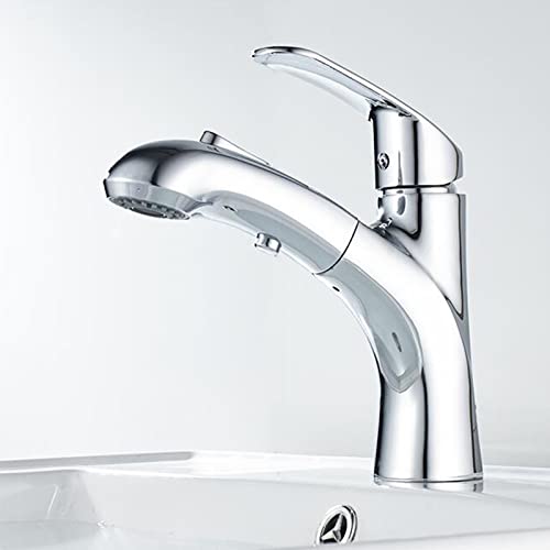 Robinet de lavabo extractible pour nettoyer facilement la salle de bains