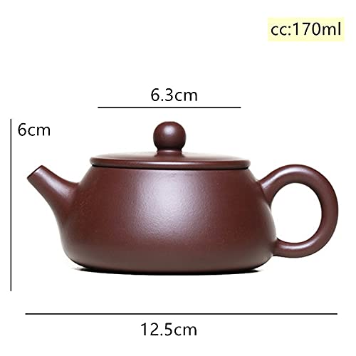 Czajniczek Kung Fu do robienia herbaty Chiński fioletowy gliniany zestaw do herbaty ręcznie wykonany filtr czajnik domowy luźna herbata liściasta stroma wielofunkcyjny ceramiczny czajniczek 170 ml