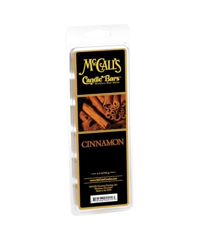 Image of McCall's Candles | Cinnamon | Scented Wax Melt | Bold Cinnamon Stick, Spice & Warmth | 6-Piece Break-Apart Bar | 12-24 Hours Per Wedge | Poured in the USA | 5.5 oz